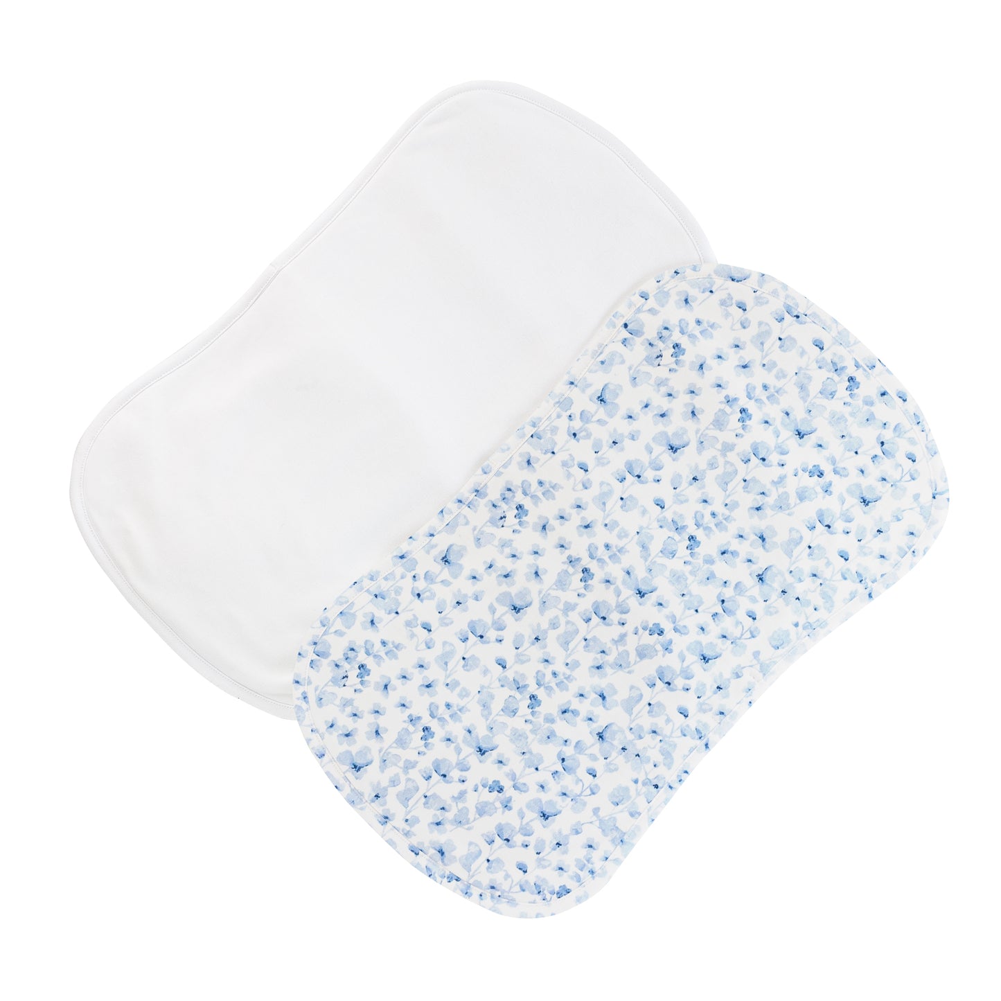Blue Begonias Burp Cloth Set