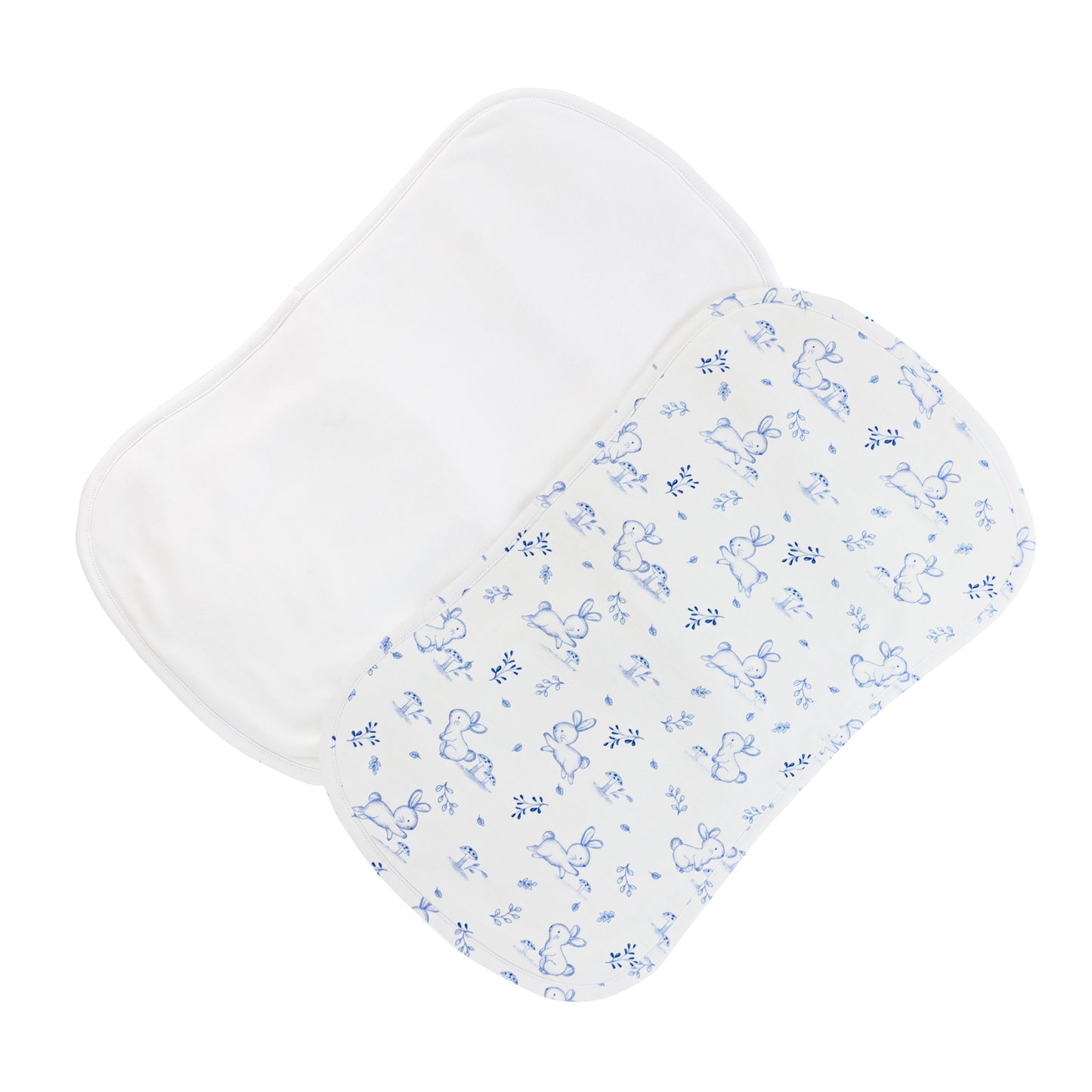 Baby Bunnies | Blue Burp Cloth Set