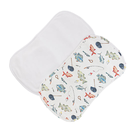 Fishing Day Burp Cloth Set
