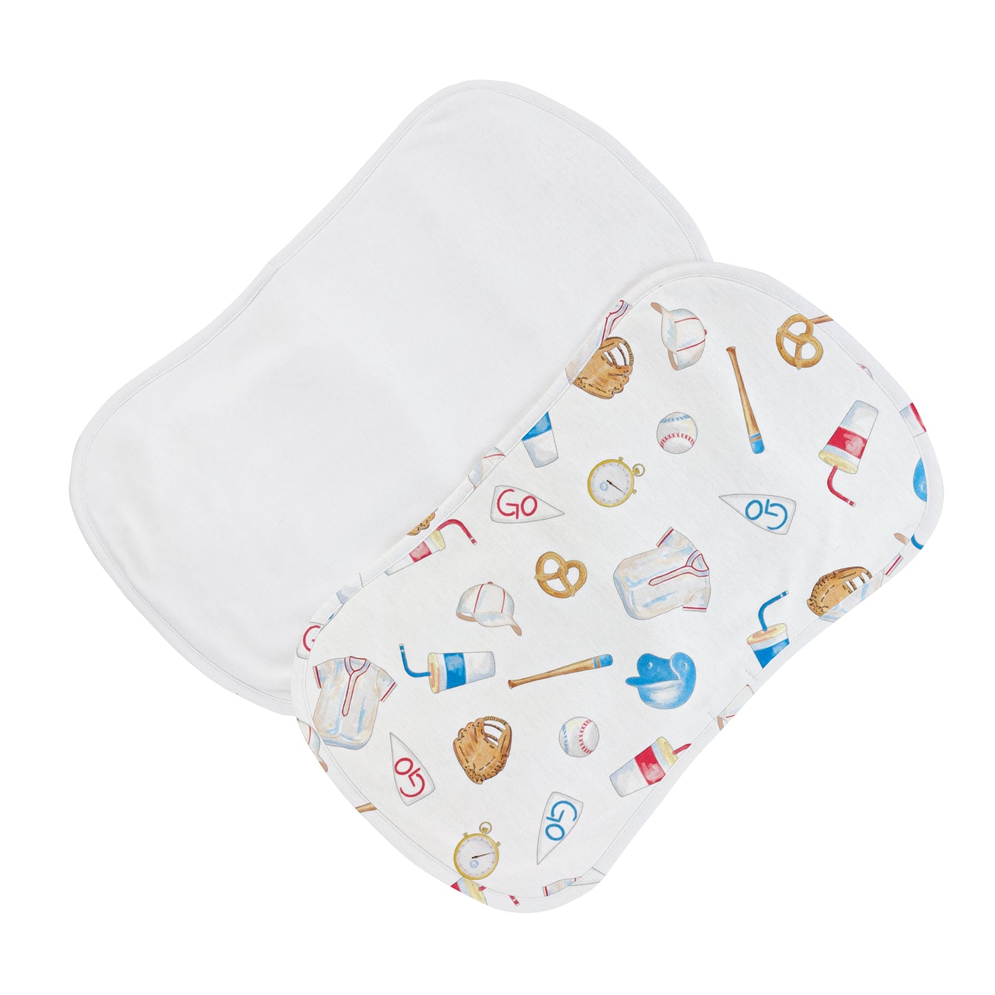 Home Run Baseball Printed Burp Cloth