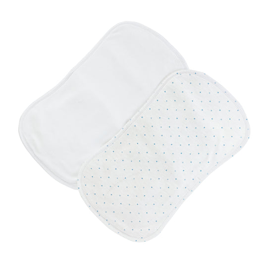 Blue Dots Burp Cloth Set