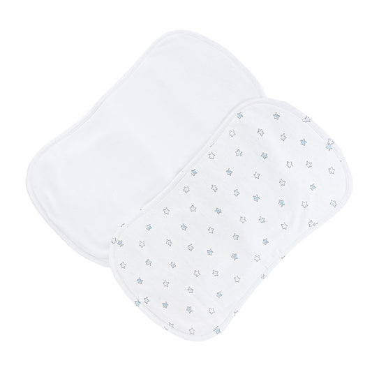 Blue Little Stars Burp Cloth Set
