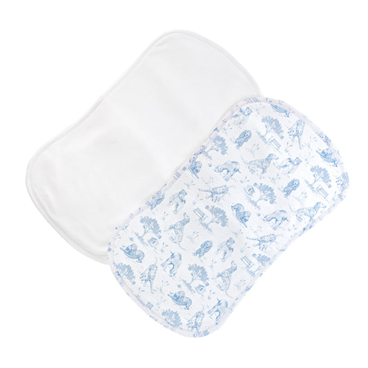 Barking Bliss Burp Cloth Set | Blue