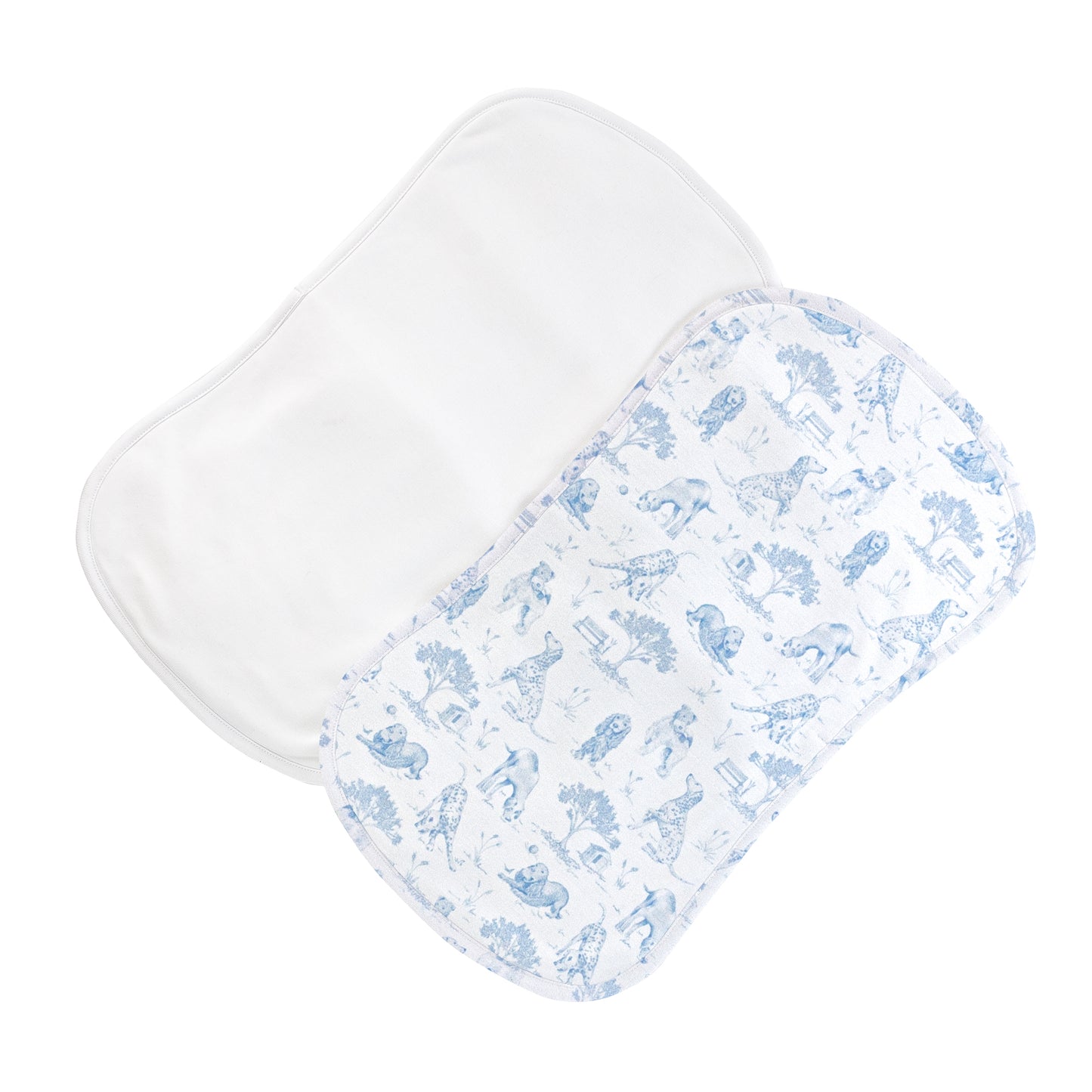 Barking Bliss Burp Cloth Set | Blue