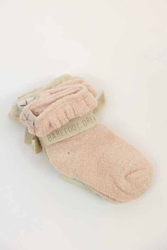 Baby Butterfly Sock Set | Stone/Dusty Rose