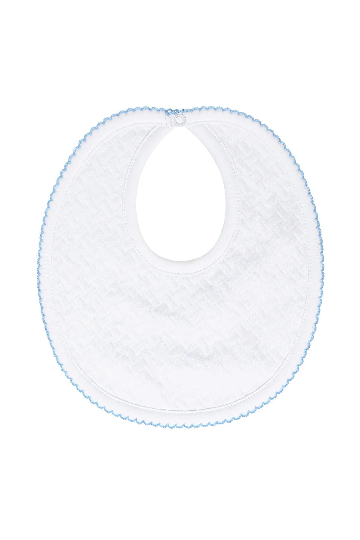 Basket Weave Baby Bib | Blue