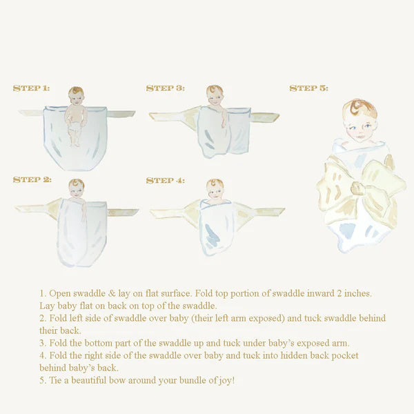 Bow Swaddle | Pink Greenbrier Gingham