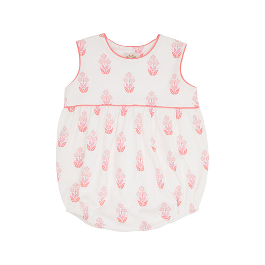 Brooksy Bubble | Happy Harbour Island Handblock Floral With Parrot Cay Coral