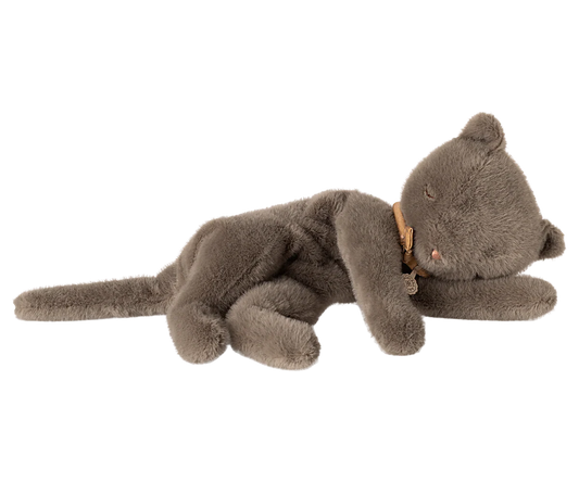 Sleeping Kitten Plush | Medium| Grey