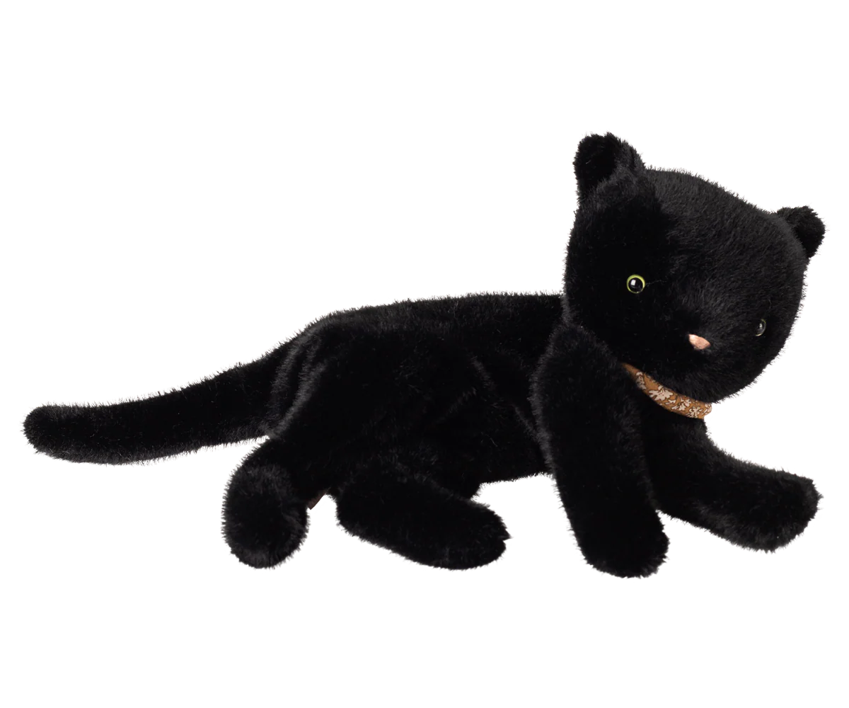 Sleeping Kitten Plush | Medium | Black