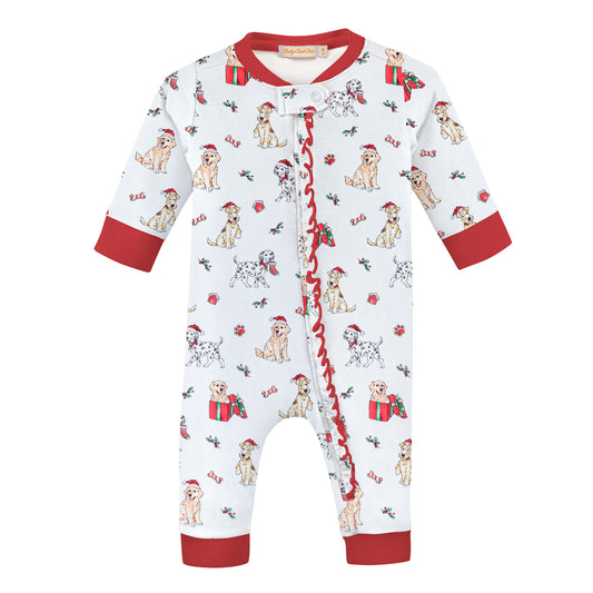 Holy Doggy Zipped Coverall w/Ruffle