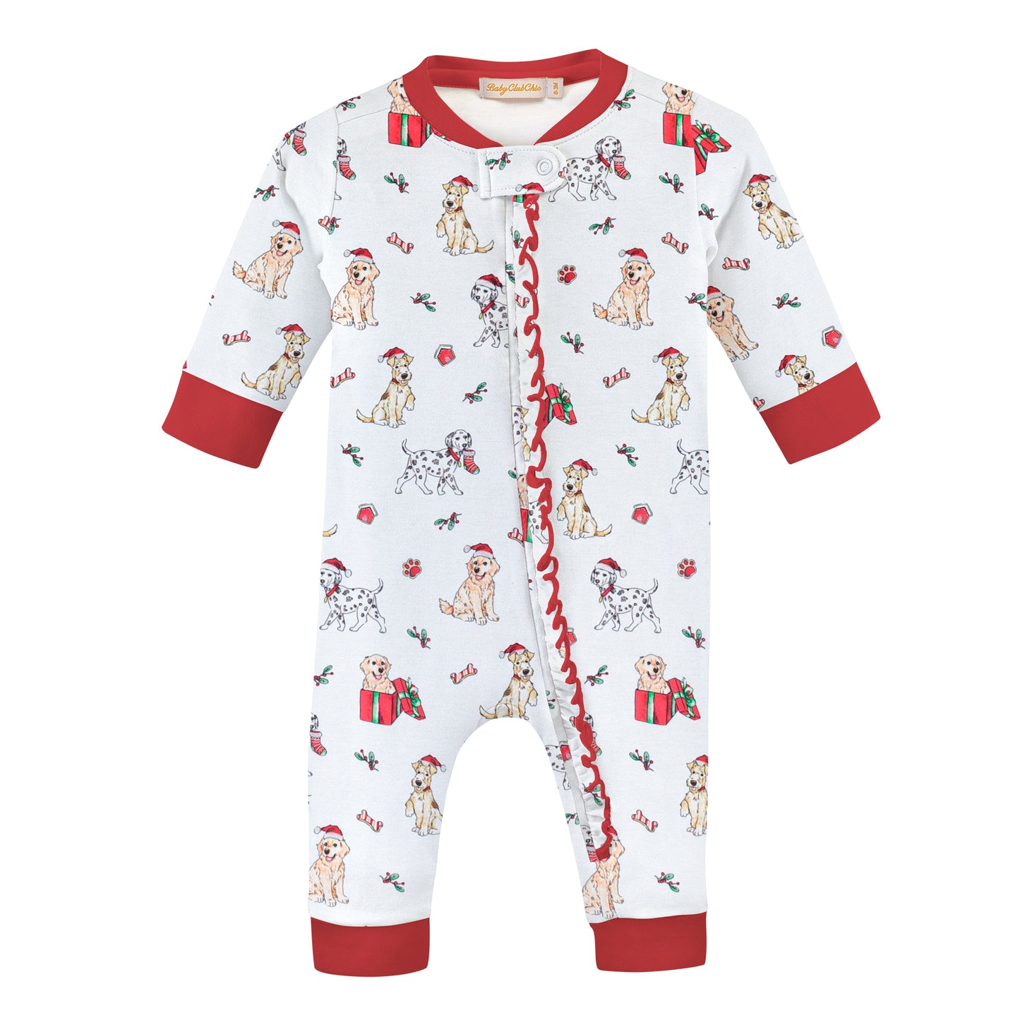 Holy Doggy Zipped Coverall w/Ruffle
