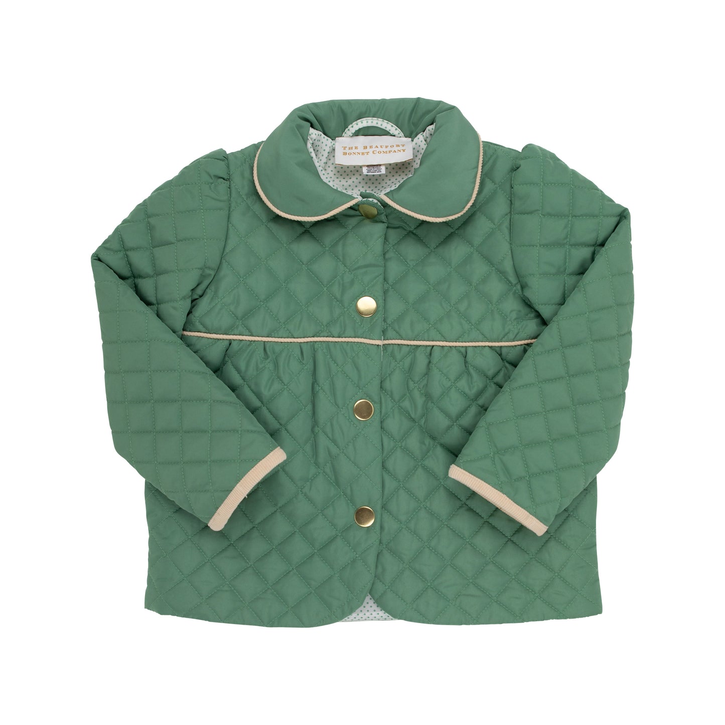 Carlyle Quilted Coat | Gallatin Green With Brass Buttons