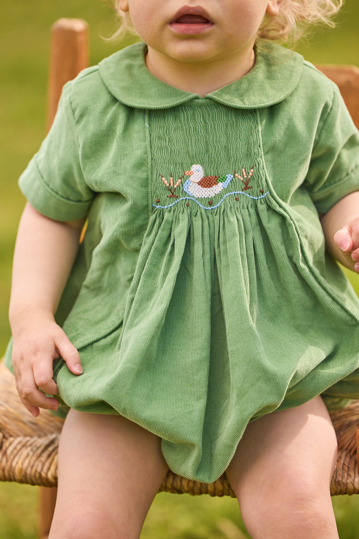 Chest Smocked Bubble | Mallard