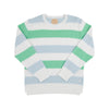 Cissy Sweater | Buckhead Blue, Worth Avenue White, and Grace Bay Green Stripe with Worth Avenue White Stork