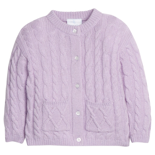 Classic Cashmere Blend Cardigan | Lavender