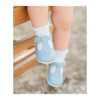 Dottie Scalloped T-Strap Mary Jane (Baby) | Dusty Blue
