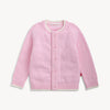 Crew Neck Cardigan w/ Tipping | Pink