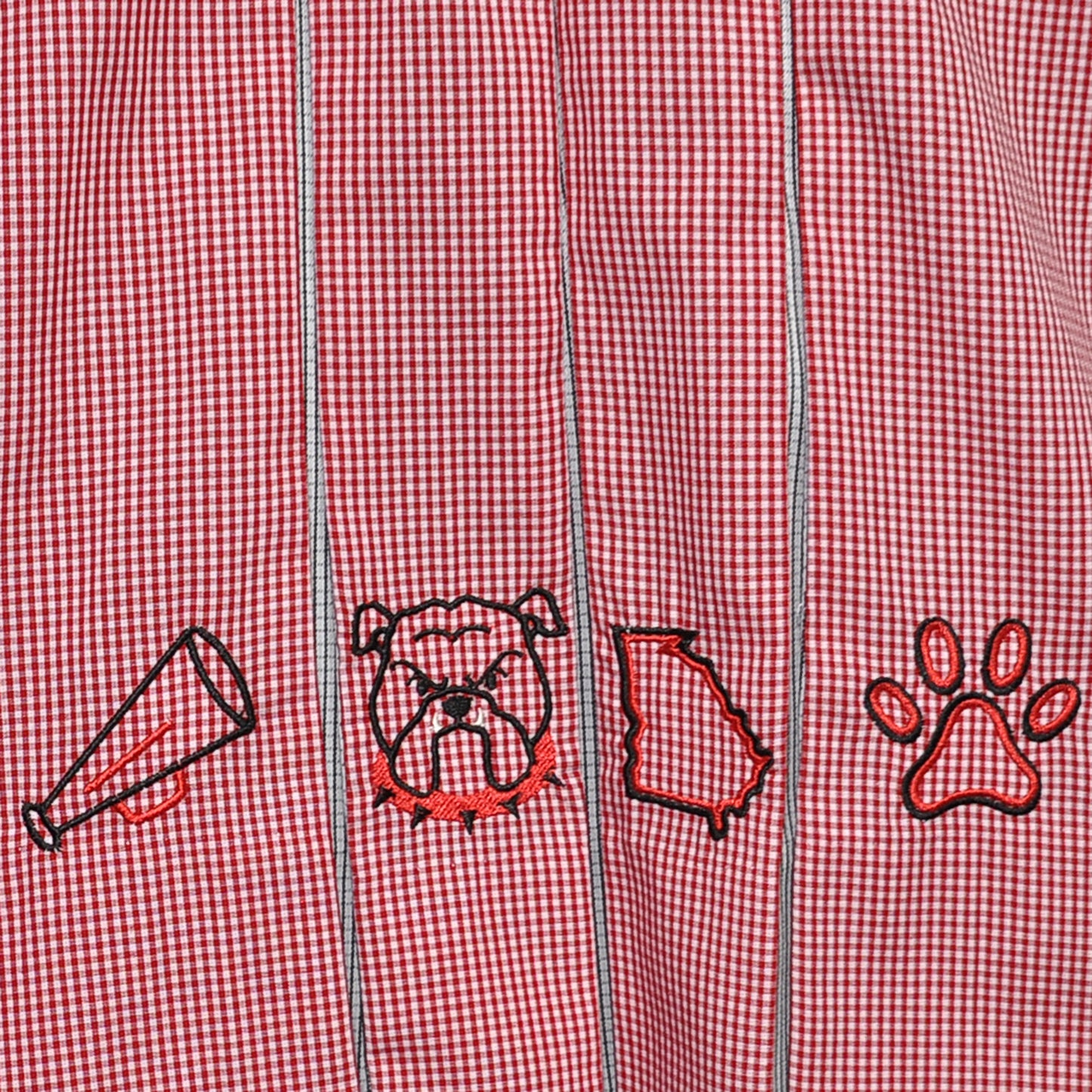 Bulldog 4 Logos Dress | Red/Black