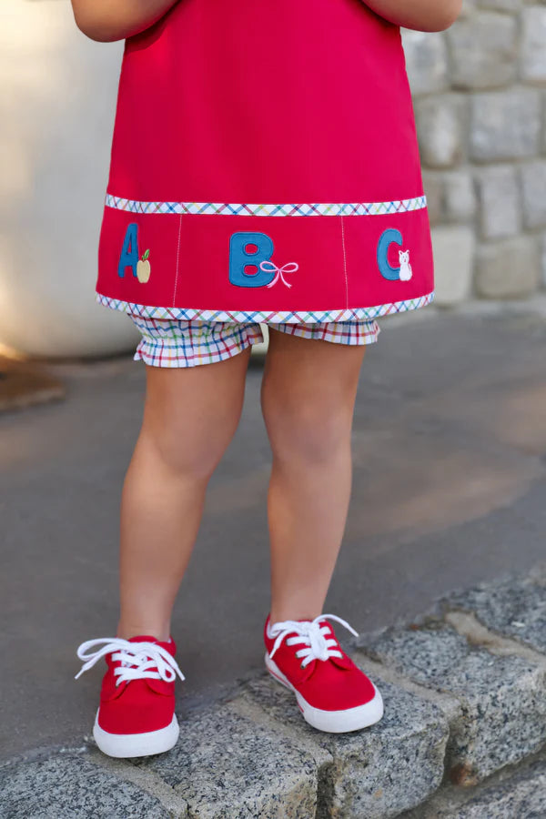 Jillian Jumper Set | Windowpane & ABC Applique