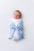 Bow Swaddle | Seersucker Blue