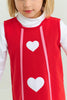 Annie Apron Dress | Richmond Red with Worth Avenue White Hearts