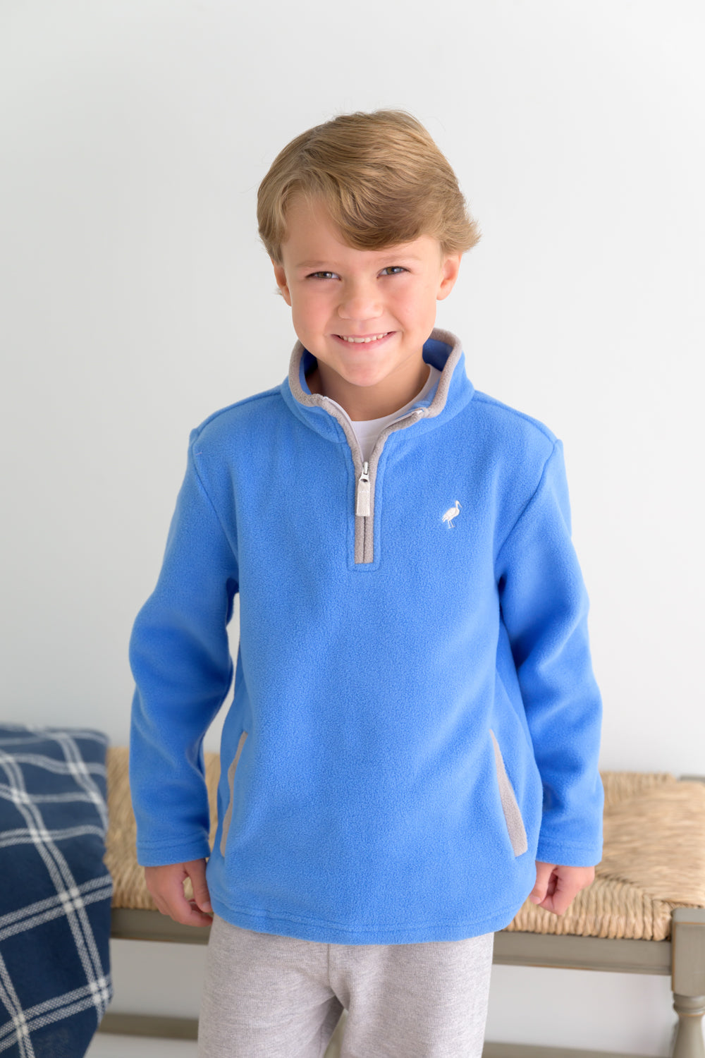 Hayword Half-Zip | Barbados Blue w/Granite Gray