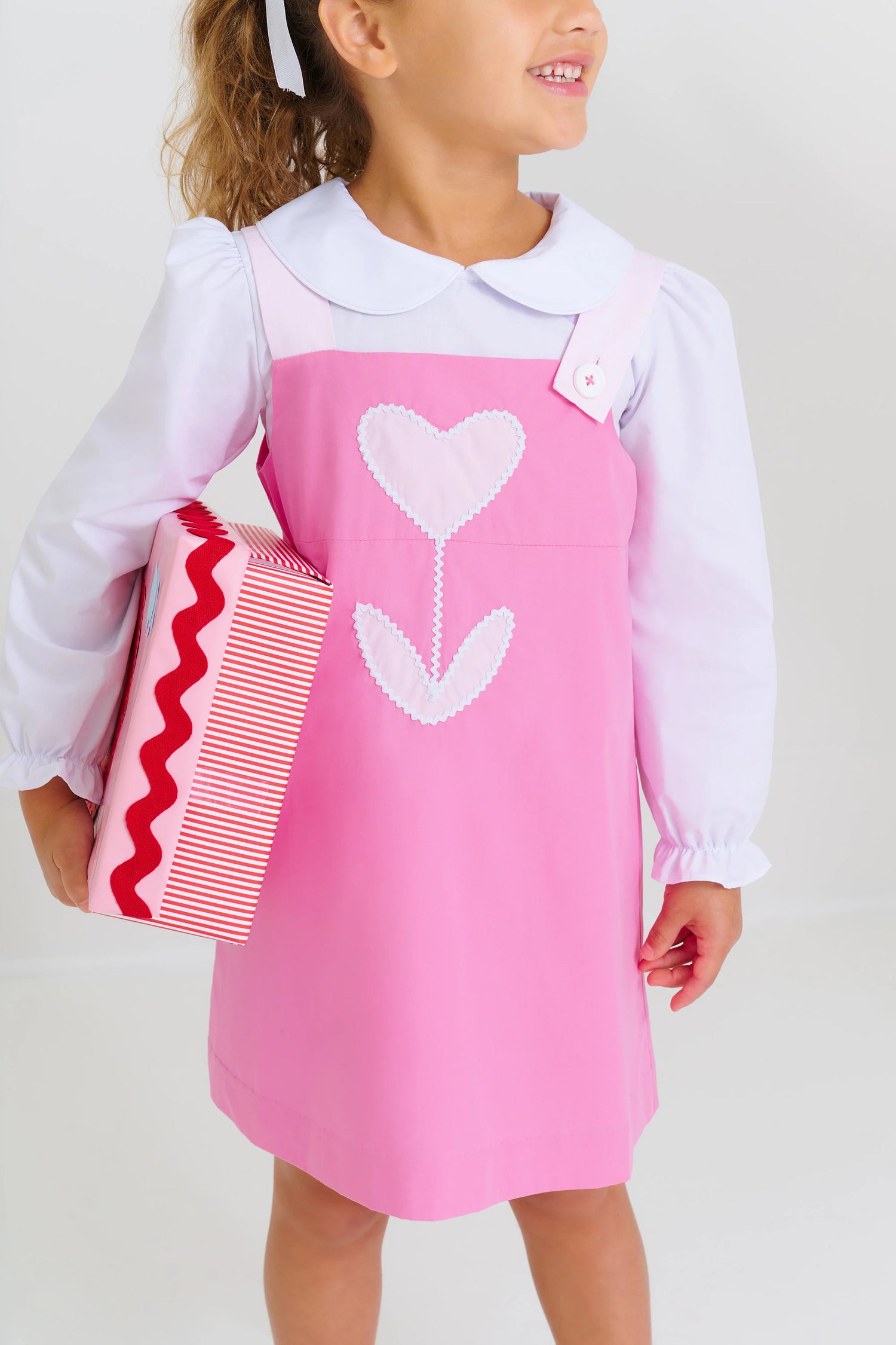 Jillian Jumper | Hamptons Hot Pink & Palm Beach Pink with Heart Tulip Madison Grace Home Jillian Jumper | Hamptons Hot Pink & Palm Beach Pink with Heart Tulip Madison Grace Home