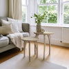 Carved Wood Accent Tables | Set of 2