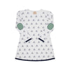 Eleanor's Elbow Patch Dress - Pony Portrait With Gallatin Green Elbow Patches & Nantucket Navy Trim