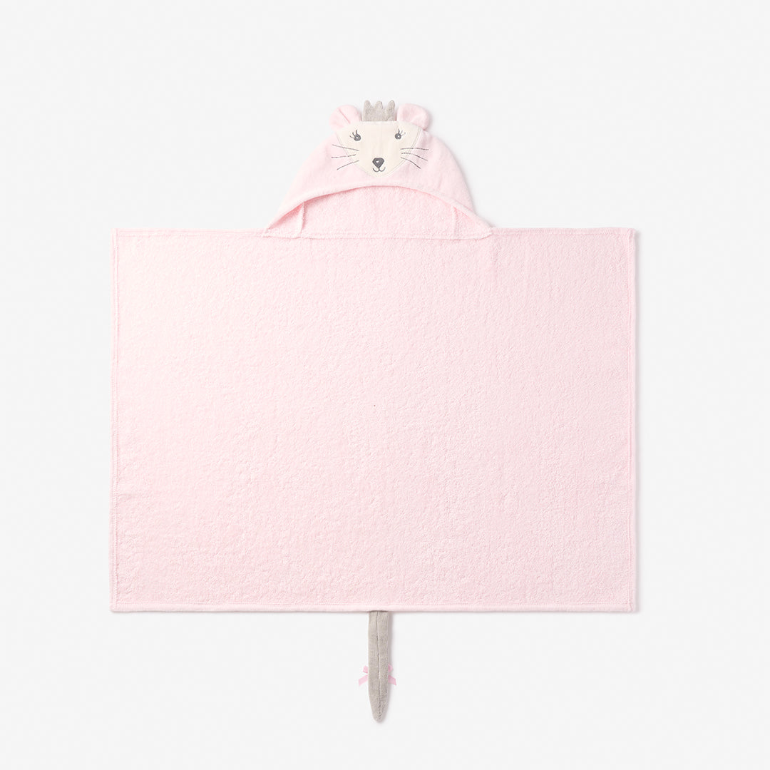 Hooded Bath Wrap | Pink Mouse