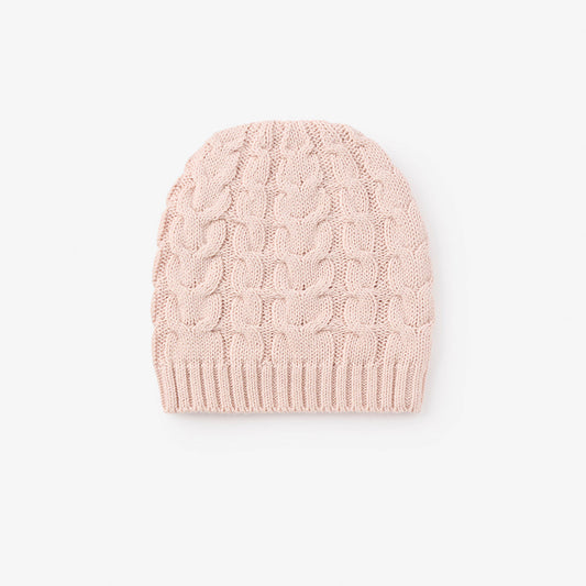 Horseshoe Cable Hat | Pale Pink