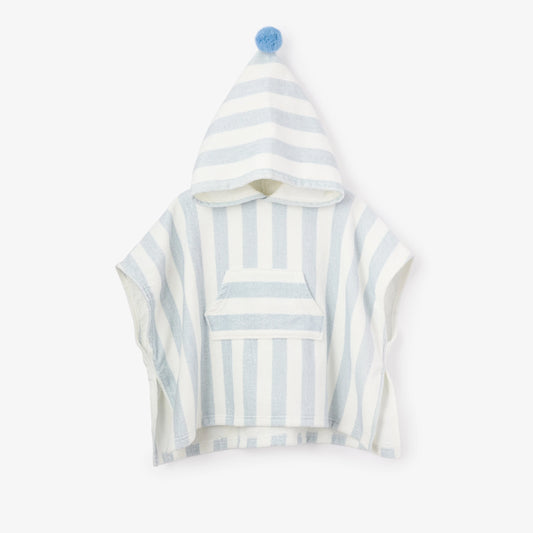 Beach Poncho Coverup | Pale Blue Stripe | One Size