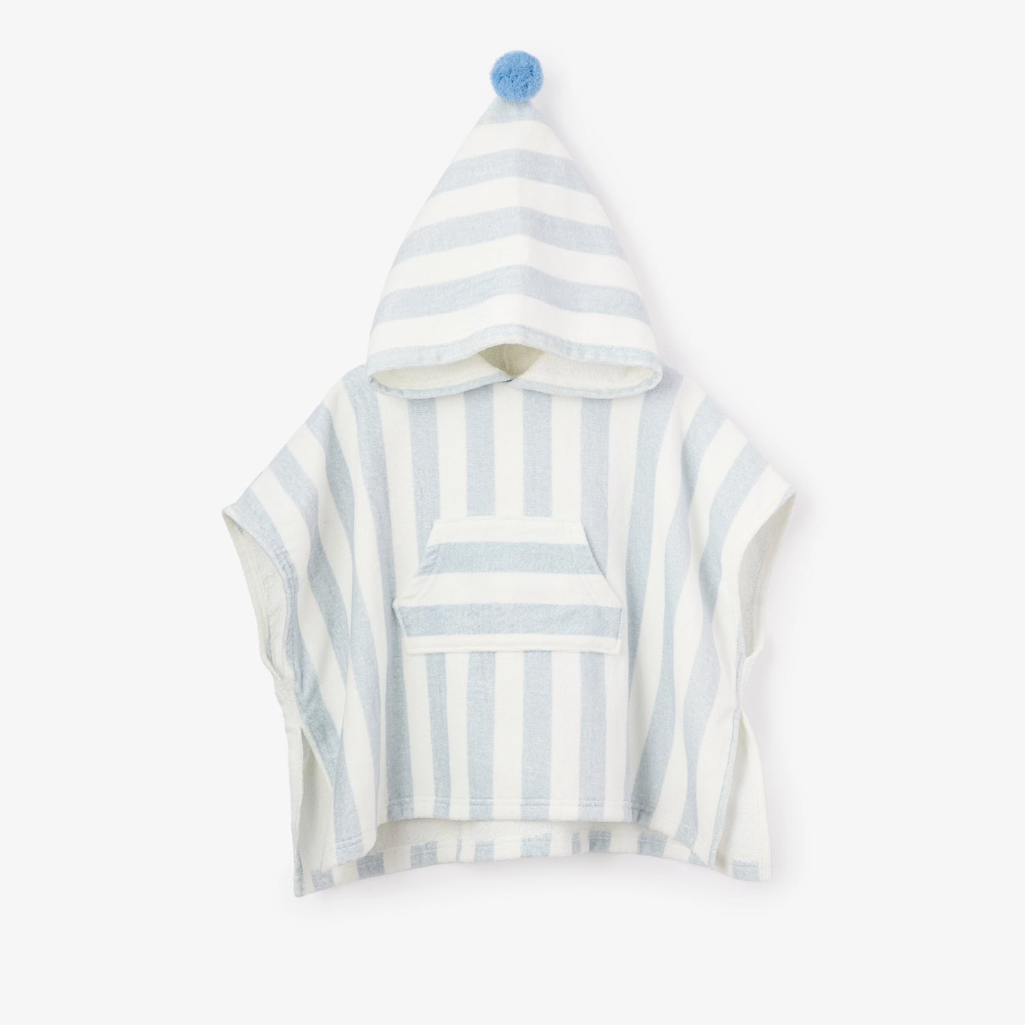 Beach Poncho Coverup | Pale Blue Stripe | One Size