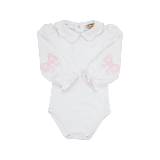 Emma’s Elbow Patch Top & Onesie | Worth Ave. White/Palm B. Pink