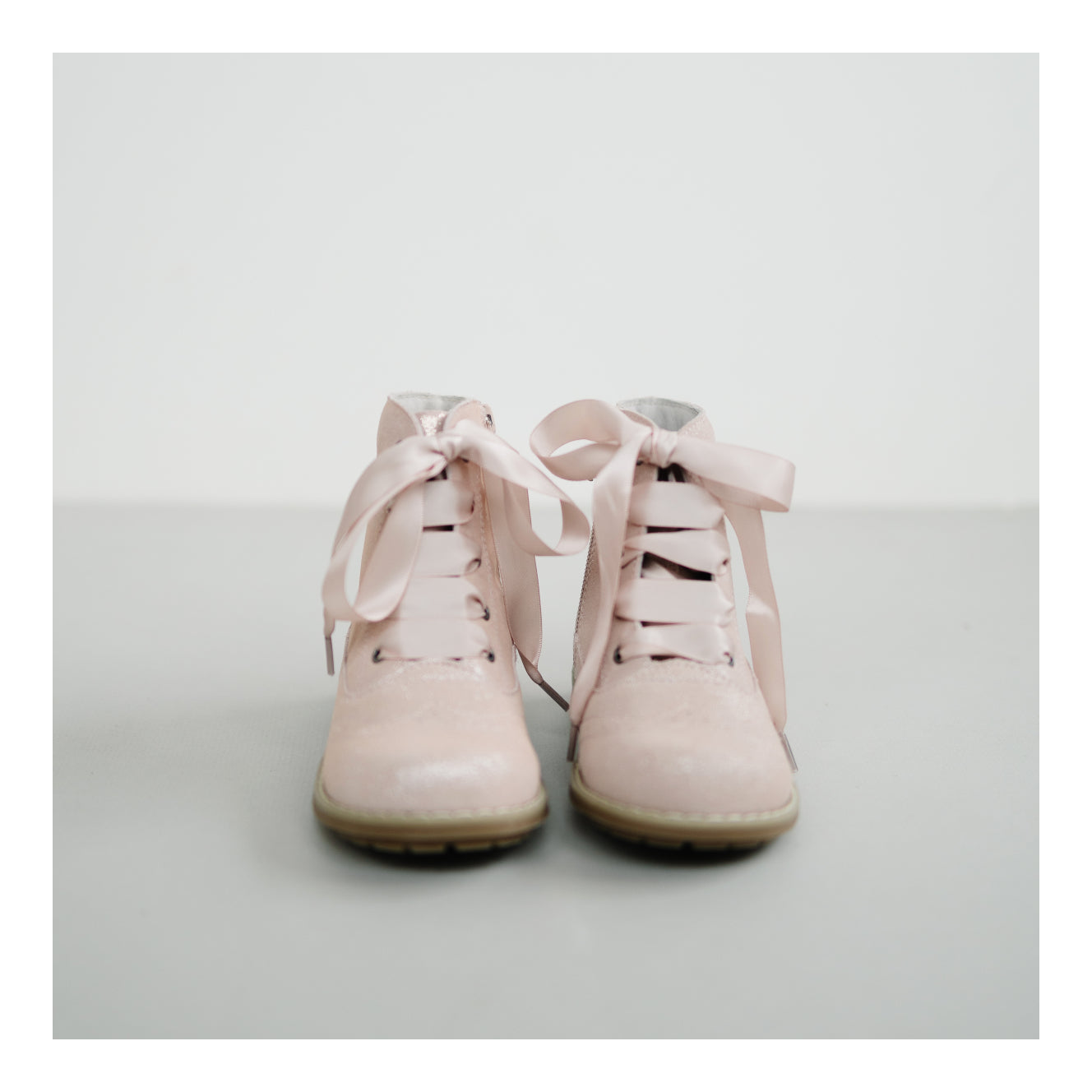Stellina Lace Up Boot | Pink Shimmer
