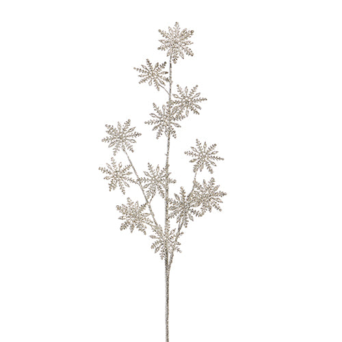 Glittered Snowflake Spray | 30"