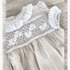Federica Linen Smocked Dress | Oat
