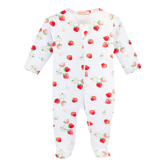 Juicy Strawberries Zipped Footie