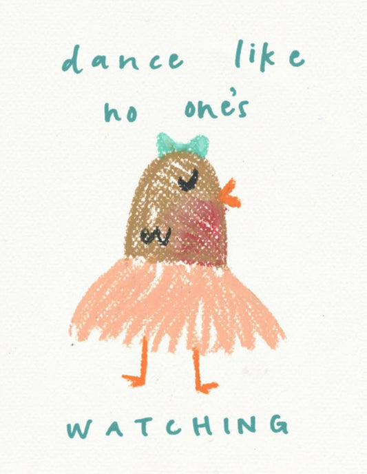 Floating Acrylic Dance Bird with Tutu | 24x30