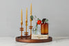 Amber Glass Candlestick | Small