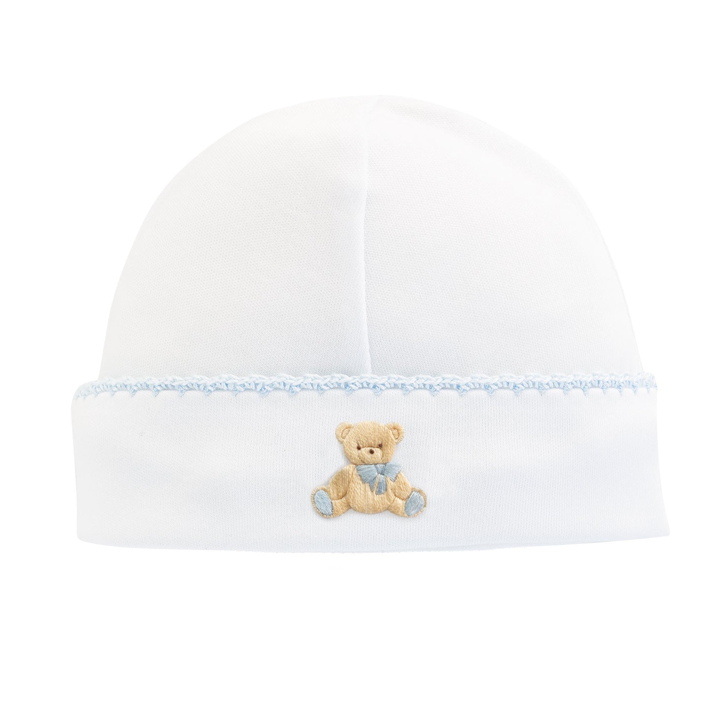 Toys Embroidered Pima Round Hat w/ Crochet Trim