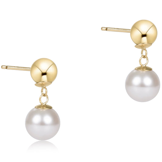 Classic 10mm Ball Drop Stud | Pearl