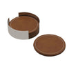 Leather Stitched Coaster Set