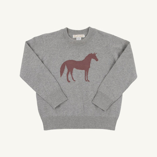 Isac's Intarsia Sweater | Grantley Gray/Heathered Horse