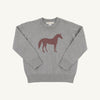 Isaac's Intarsia Sweater | Grantley Gray with Horse Intarsia