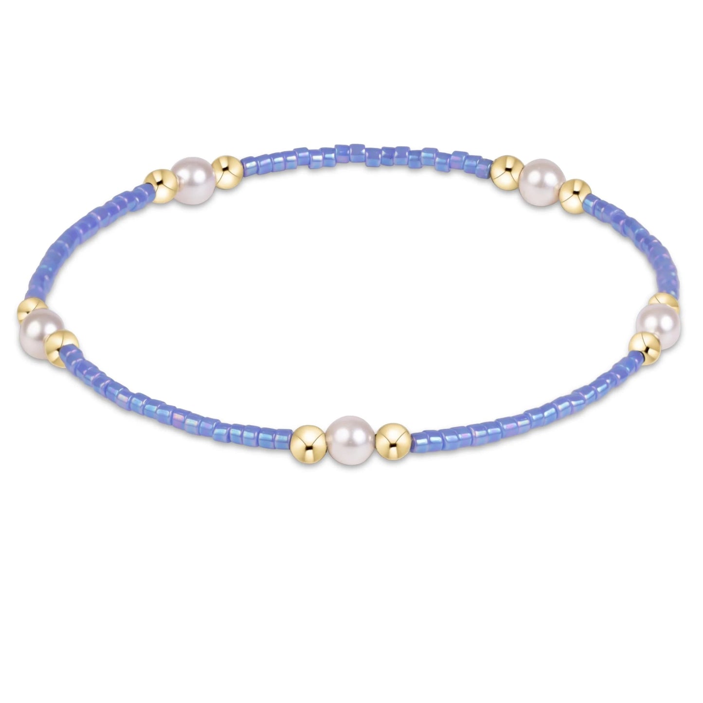 hope purpose pearl bracelet | bright blue