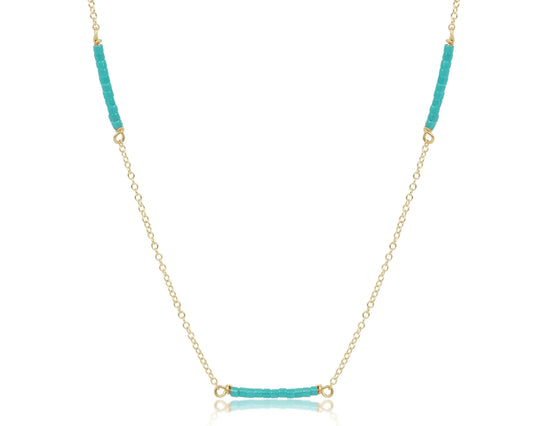 15" choker simplicity chain gold - hope bliss | sea glass