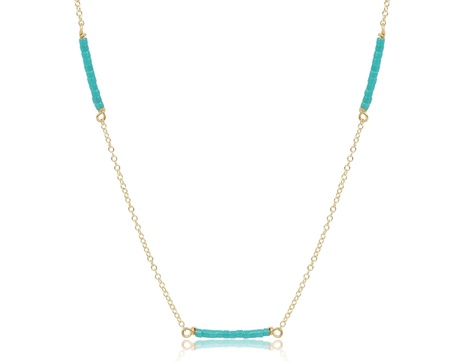 15" choker simplicity chain gold - hope bliss | sea glass