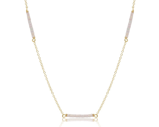 15" choker simplicity chain gold - hope bliss | silky white